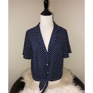 FINAL PRICE! Monteau Polka Dot Blouse